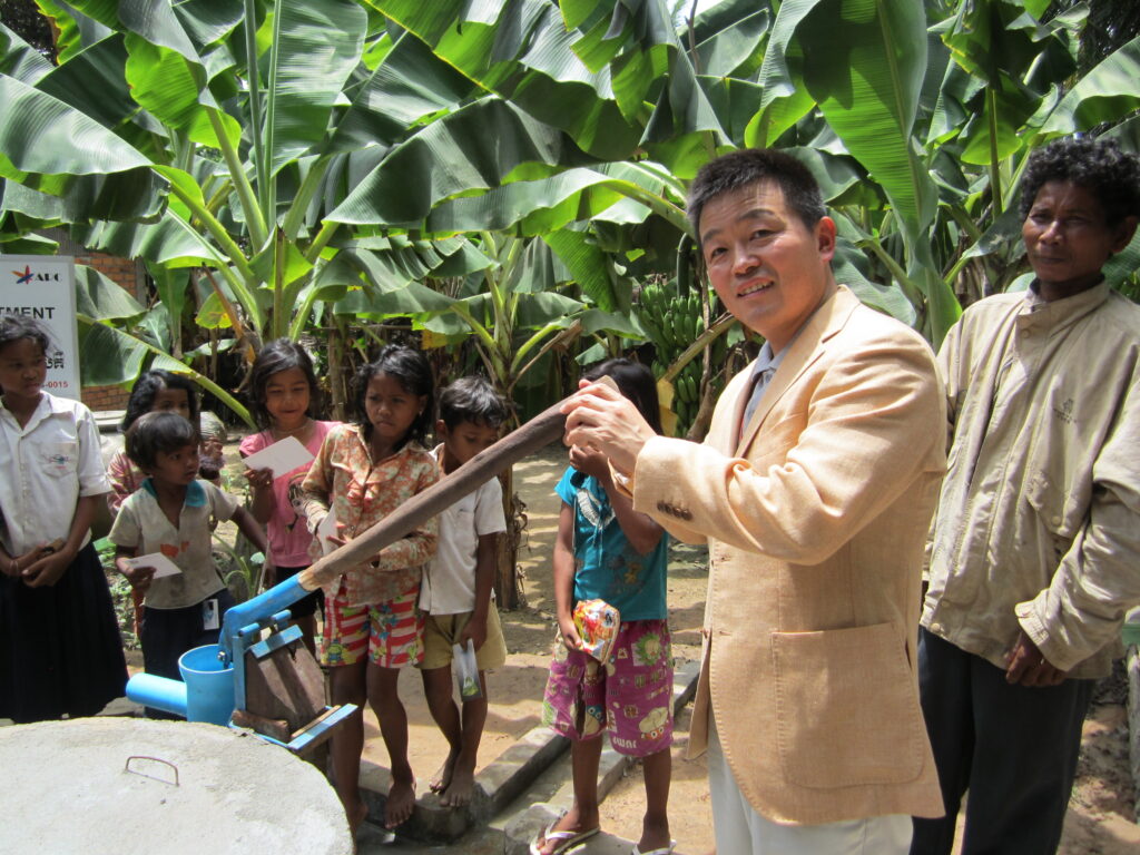 カンボジアでの井戸寄付